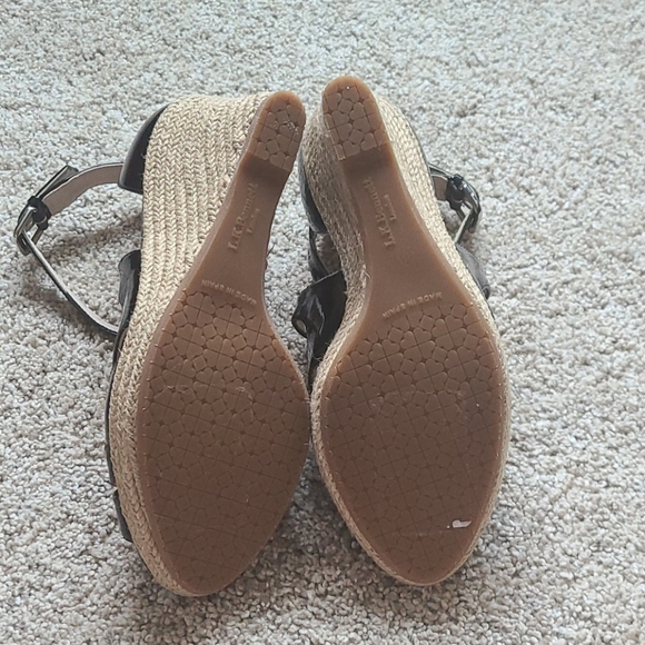 L.K. Bennett Maggie Peep toe Wedge Espadrilles - Picture 10 of 14